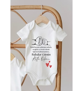 Babalar Günü Hayatımın Anlamı Sensin %100 Pamuk Bebek Zıbın/ Body