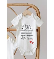 Babalar Günü Hayatımın Anlamı Sensin %100 Pamuk Bebek Zıbın/ Body