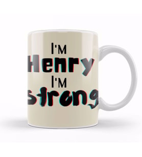 Henry Name Custom Design Gift Baby Gift For Him Kupa Bardak Porselen