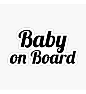 Baby On Board Arabada bebek var Araç Sticker Etiket 19CM md4
