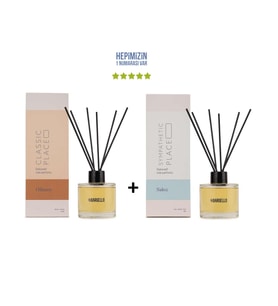 Odunsu Classic Place + Sakız Sympathetic Place Dekoratif Ortam Kokusu 120 ml - Bambu Çubuklu (Standart)