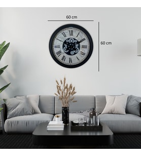 Black Atlas Series 60 Cm Çarklı Duvar Saati (Standart)