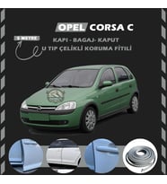 Opel Corsa C Oto Araç Kapı Koruma Fitili 5metre Parlak Gri Renk