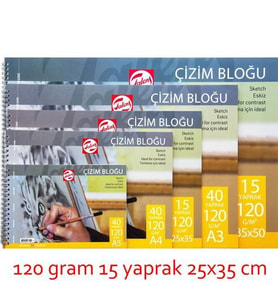 Talens Çizim Bloğu 120 gr 15 yp 25x35 cm. 