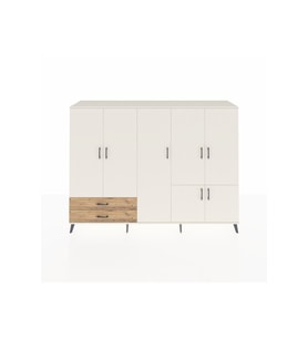 Hyperion Dolap 12 Raflı 2 Çekmeceli 7 Kapaklı 220x44x163 Aytaşı-Aytaşı/Çam