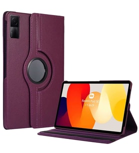 Xiaomi Redmi Pad SE Uyumlu 11 inç Döner Standlı Tablet Kılıfı (Mor)
