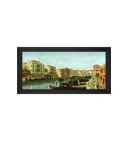 Manzara Temalı Kanvas Tablo 80 x 110 cm Siyah Çerçeve