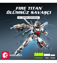 Fire Titan Ölümsüz Savaşçı Yapı Bloğu Seti (Beyaz)