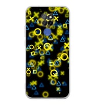 PrintiFy General Mobile GM 20 Uyumlu Kamera Korumalı Semboller Tasarımlı Şeffaf  Kılıf