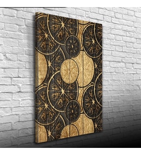 Kahve Tonlarda Desenler Kanvas Tablo 50 x 70