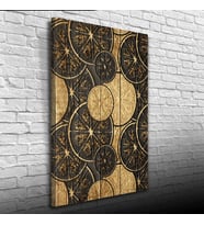 Kahve Tonlarda Desenler Kanvas Tablo 50 x 70
