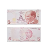 Geçersiz Şaka Düğün Parası Sahte Para 100 Adet Oyun Parası 5 TL (Açık Sarı)