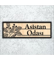 10x20 cm Asistan Odası Yazılı Ahşap Yönlendirme