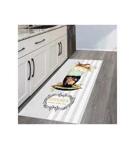 Rovigo Home Dijital Baskı Yıkanabilir Kaymaz Taban Mutfak Halısı RVG2109-SM22 (Bej)