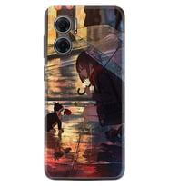 Xiaomi Redmi Note 11E Kılıf Silikon Desen Özel Seri Kız ve Kedi 1762