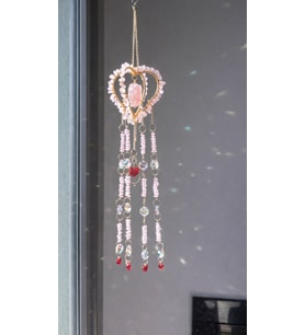 Sevgililer Günü Hediyesi Sun Catcher Güneş Yakalayıcı duvar dekor, Ev Dekor, Bahçe Süsü, Balkon Dekor (Pembe)
