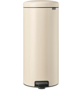 - NewIcon pedallı çöp kovası 30 l – mutfak için büyük çöp kutusu – yumuşak kapanan kapak – kolay pedal kullanımı – çıkarılabilir iç kova – yumuşak bej – 29 x 38 x 68 cm