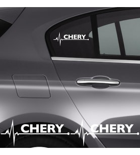Chery Alia İçin Uyumlu Aksesuar Oto Ritim Sticker 2 Adet 20*9 Cm