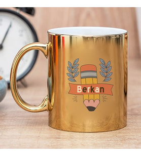 Öğretmenlere Özel Kupa Gold (Beyaz)