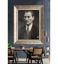 Gümüş Çerçeveli Atatürk Tablo za257