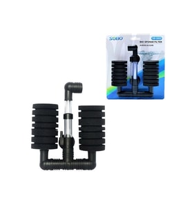 Sobo SB-2802 Çiftli Pipo Filtresi, Akvaryumlar için, Biyolojik Sünger Filtre
