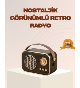 Northcity Retro Bluetooth Rado: Nostaljik Tasarım, TF Kart ve USB Destekli