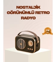 Northcity Retro Bluetooth Rado: Nostaljik Tasarım, TF Kart ve USB Destekli