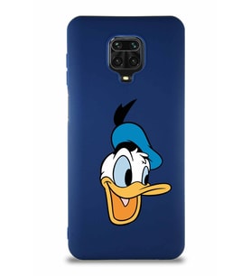 Xiaomi Redmi Note 9 Pro Soft Premier Kapak Donald Duck-A Tasarımlı Silikon Kılıf - Lacivert (Şeffaf)