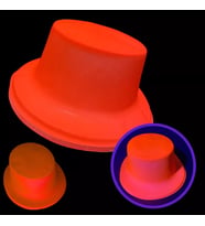 Neon Partisi Turuncu Renk Plastik Fötr Şapka