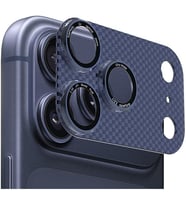 Apple iPhone 17 Pro Max İçin Zore CL-21 KArbon Kamera Lens Koruyucu (Lacivert)