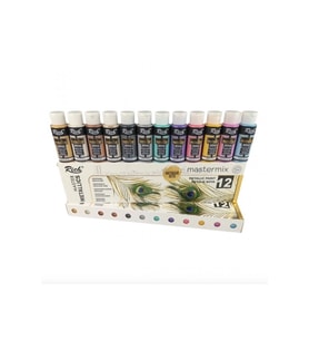 Mastermix Metalik Akrilik Boya Seti 12 Renk x 60cc