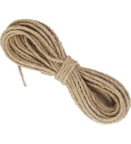 2 Adet Jüt İp Naturel Jüt İp 3 MM 6 Metre Hamak, Çadır ve süslemede kullanışlı, çok amaçlı İp