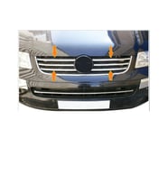 VW T5 Caravelle Krom Ön Panjur 6 prç. 2004-2010 P. Çelik