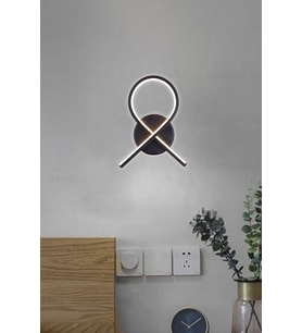 3 Renk Loop LED Duvar Apliği – Modern Siyah Loop Tasarım Dekoratif Aydınlatma