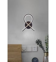 3 Renk Loop LED Duvar Apliği – Modern Siyah Loop Tasarım Dekoratif Aydınlatma