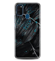 Samsung M21 M22 M23 M30 M31S M32 Kılıf Desenli Silikon Foid Green 1643