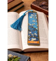 Sanatsal Tablo Temalı Metal Kitap Ayracı (Van Gogh-Badem Çiçekleri)