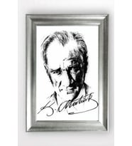 Gümüş Çerçeveli Atatürk Tablo a351
