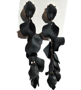 Omark Cotton Black Falls Küpe (Siyah)