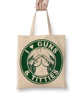 I Love Guns Bez Çanta Uzun Saplı