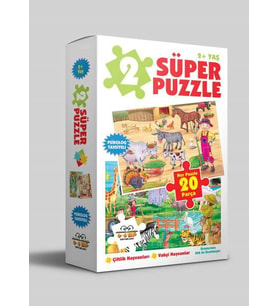 2 Süper Puzzle - Çiftlik Hayvanları - Vahşi Hayvanlar 2+ Yaş