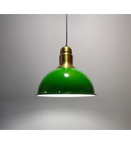 MYLİGHTS  BANKER  METAL TEKLİ SARKIT AVİZE YEŞİL  AVİZE  30 CM (Siyah)