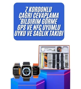 Yeni Nesil Unısex 7 Kordonlu Çok Fonksiyonlu Nabız Ölçer Uyku Takibi