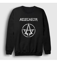 Presmono Unisex Siyah Logo Metal Allegaeon Sweatshirt 544177tt