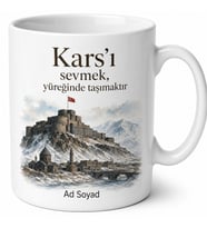 Kars Memleket Temalı Baskılı Kupa Bardak Hediye Hemşehri Hatıra