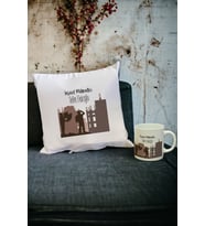 İnşaat Mühendisi Kupa Bardak ve Yastık Set 005 (Beyaz)