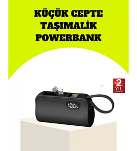Dahili Type-C Konektörlü Mini 2000Mah