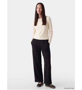 LCW EVERYDAY Siyah Beli Lastikli Soft Touch Kadın Eşofman Altı