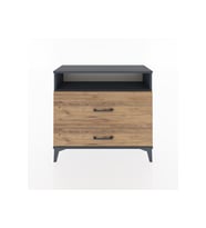 Arges Şifonyer Tek Raflı 2 Çekmeceli 88x30x80 Antrasit-Çam
