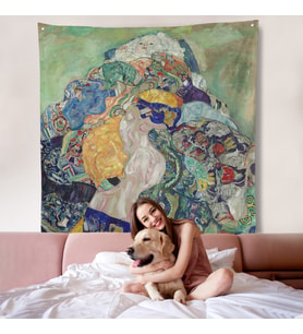 Gustav Klimt Baby Cradle - Bebek Beşiği Duvar Örtüsü-8313